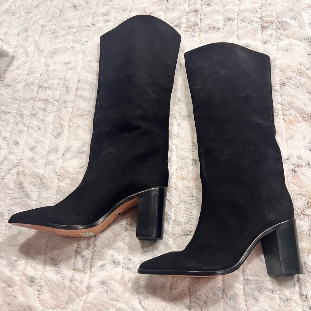 NWOB Black Schutz Analeah Suede Boots Sz-8.5 - Picture 3 of 6
